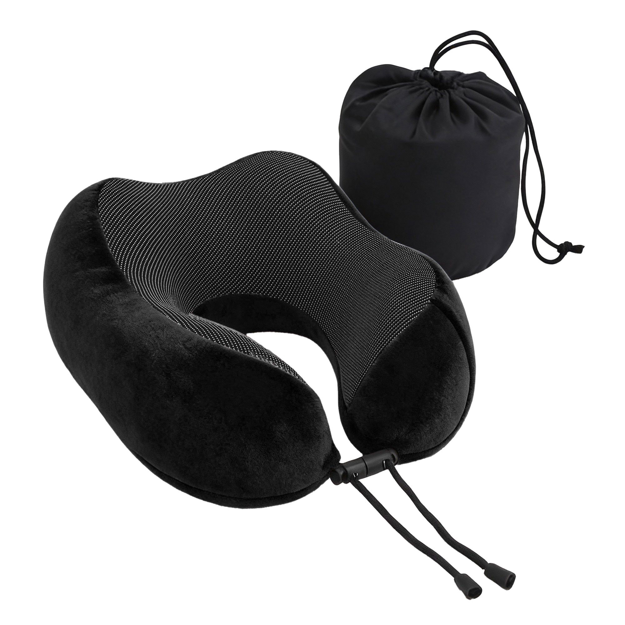 Wanderlite Travel Pillow for Airplanes Memory Foam Neck Pillows for Traveling, Soft & Washable Cover with Storage Bag, Portable Plane Accessories for Airplanes Offices Cars, Pink