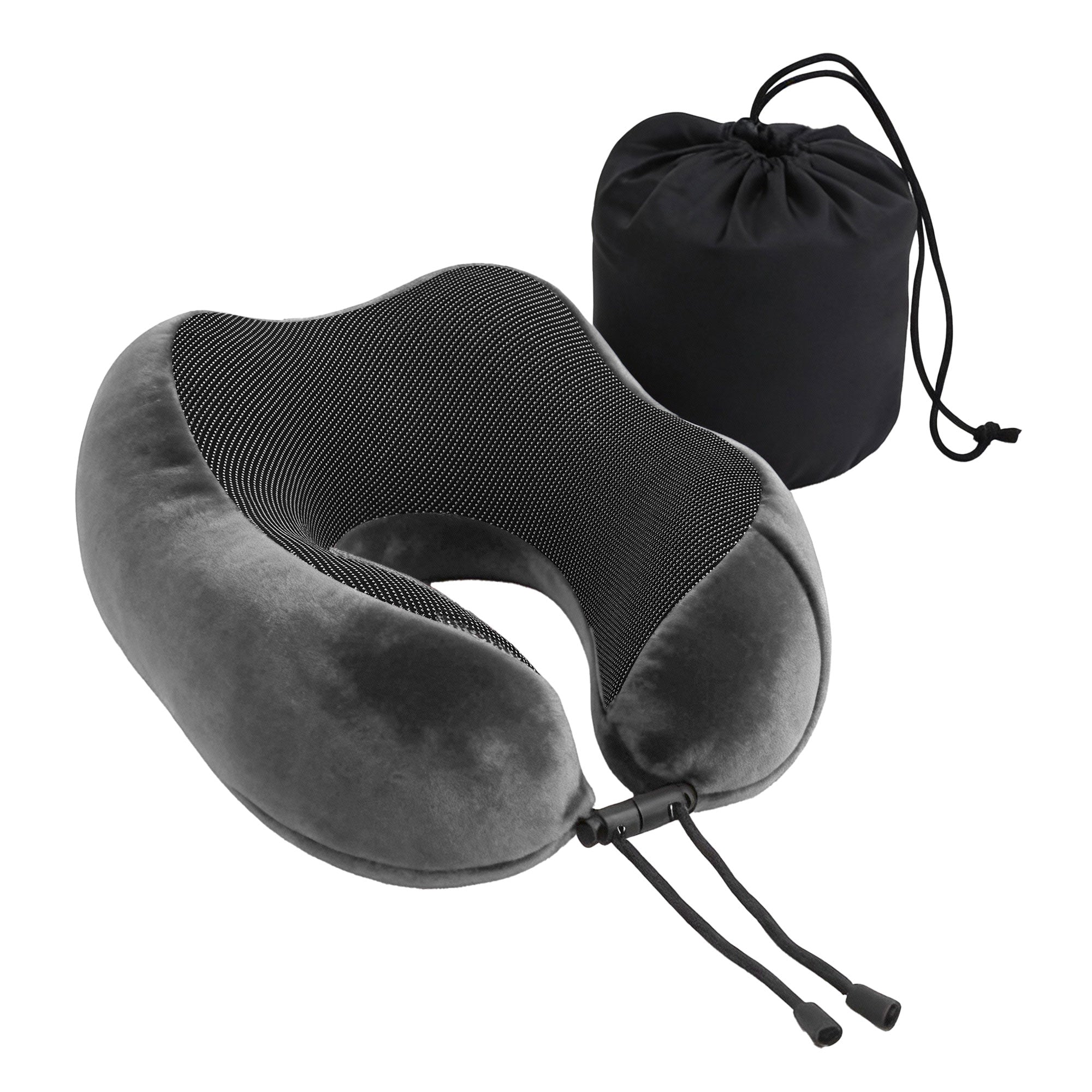 Wanderlite Travel Pillow for Airplanes Memory Foam Neck Pillows for Traveling, Soft & Washable Cover with Storage Bag, Portable Plane Accessories for Airplanes Offices Cars, Pink