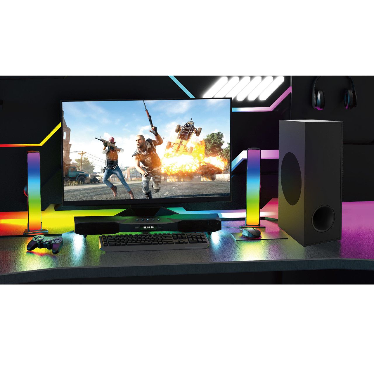 Precision RGB Gaming Soundbar with Subwoofer
