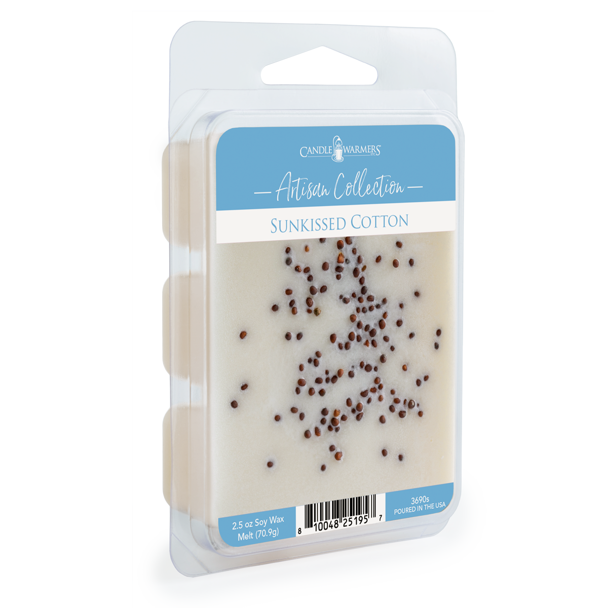 Sunkissed Cotton Wax Melts 2.5oz Strong Scented Soy Wax Cubes