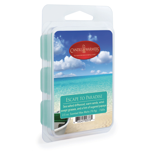 Escape to Paradise Wax Melts 2.5oz Strong Scented Soy Cubes.