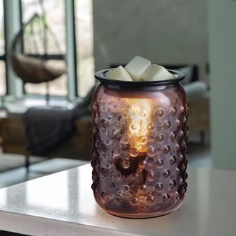 Smokey Hobnail Wax Melt Burner Plug In Glass Fragrance Warmer Decor