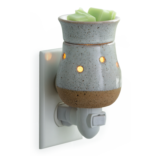 Rustic White Wax Melt Burner Plug In Fragrance Warmer Home Decor