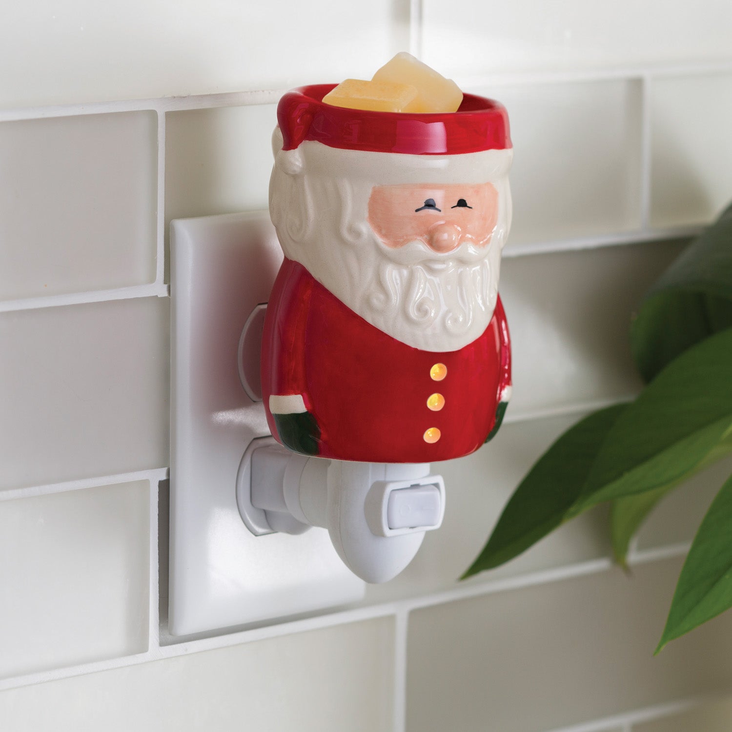 Santa Claus Wax Melt Burner Plug In Fragrance Warmer Christmas Home Decor