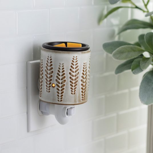 Wheat Ivory Wax Melt Burner Plug In Fragrance Warmer Flip Dish Home Decor