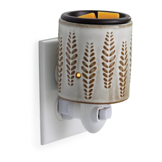 Wheat Ivory Wax Melt Burner Plug In Fragrance Warmer Flip Dish Home Decor