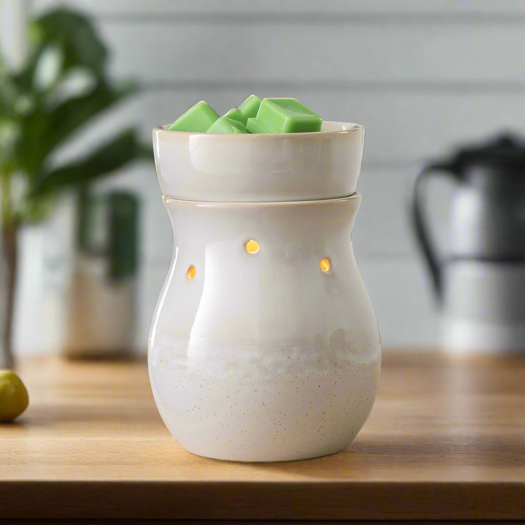 Frosted Farmhouse Wax Melt Burner Plug In Fragrance Warmer Home Decor Oil Burner