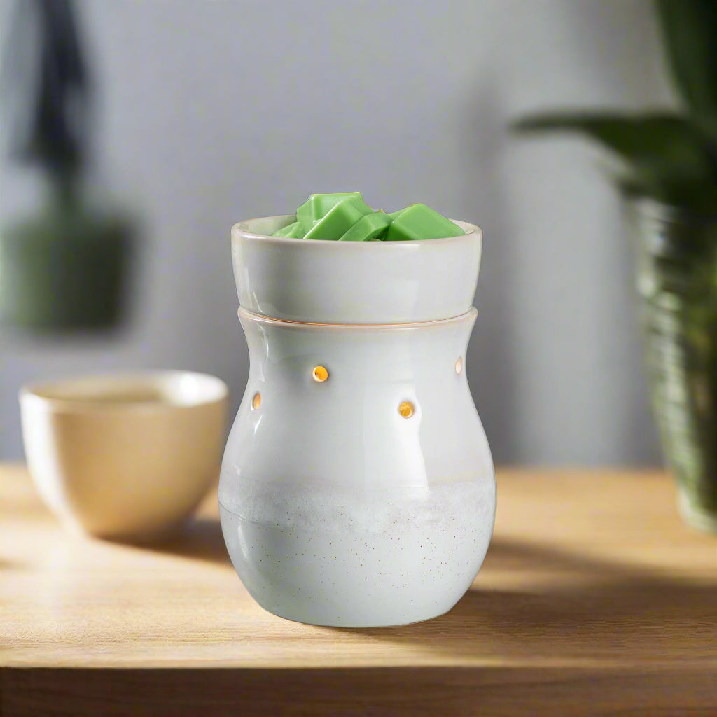 Frosted Farmhouse Wax Melt Burner Plug In Fragrance Warmer Home Decor Oil Burner