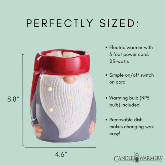 Gnome Wax Melt Burner Plug In Fragrance Warmer Home Decor Gift Oil Burner