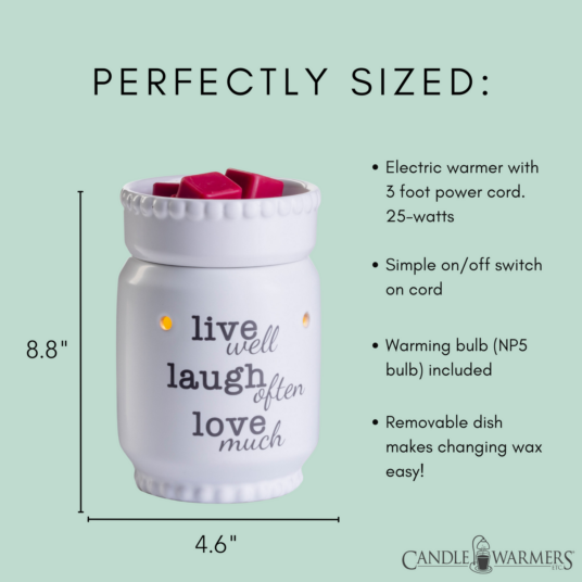 Live Laugh Love Wax Melt Burner Plug In Fragrance Warmer Home Decor Gift