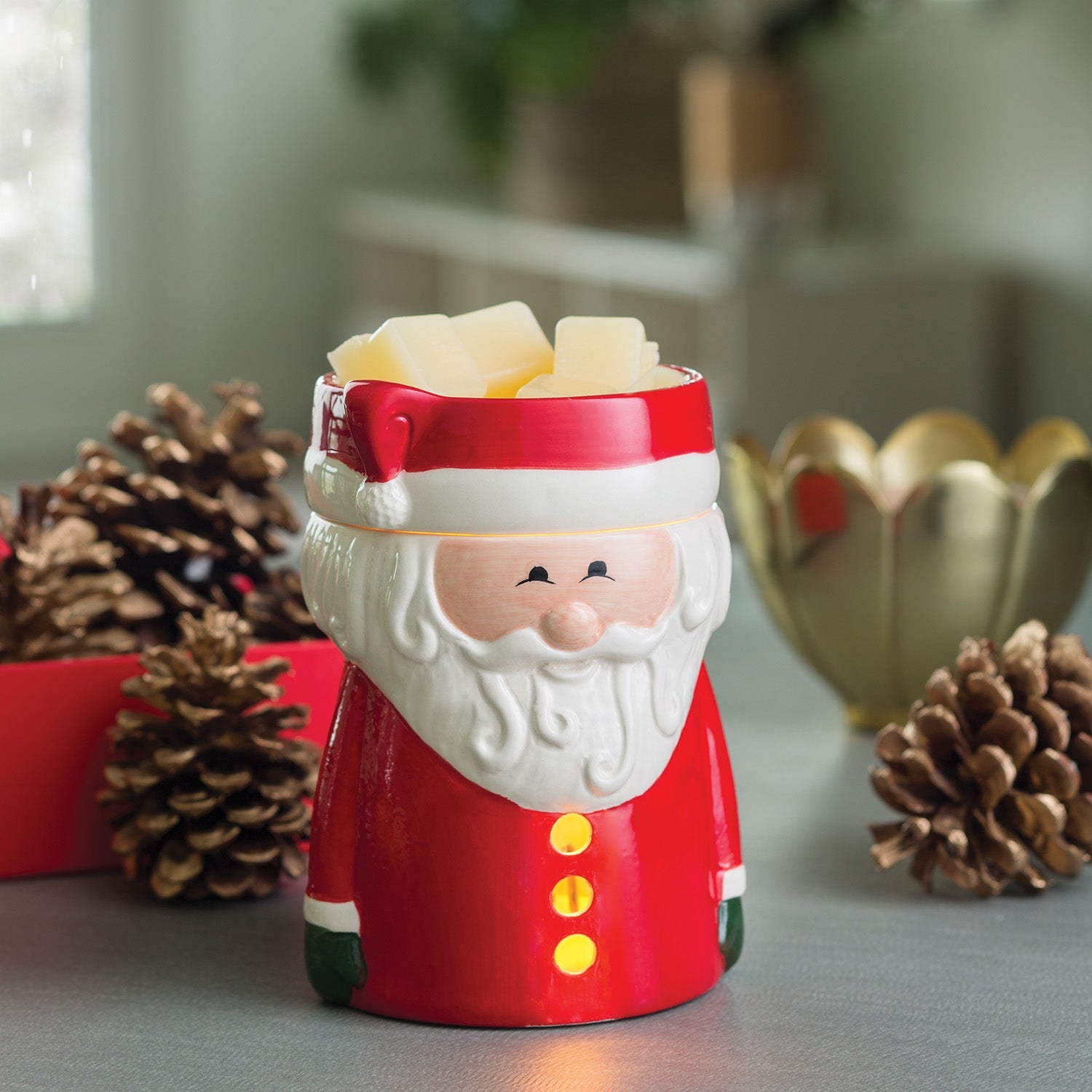 Santa Claus Wax Melt Burner Plug In Christmas Fragrance Warmer Decor