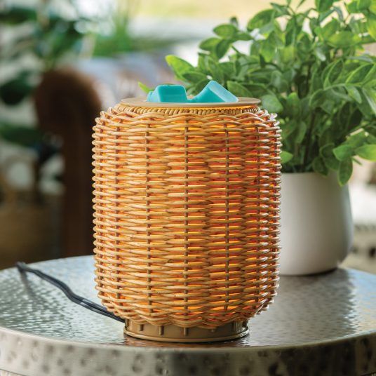 Wicker Lantern Wax Melt Burner Plug In Fragrance Warmer Home Decor