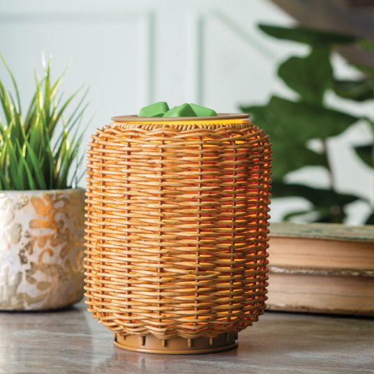 Wicker Lantern Wax Melt Burner Plug In Fragrance Warmer Home Decor