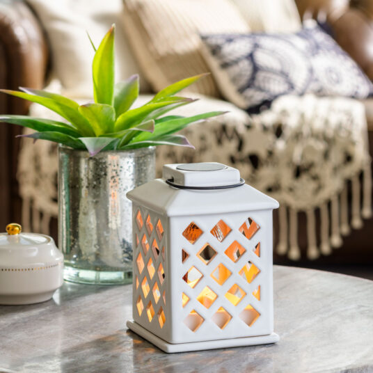 Trellis Lantern Wax Melt Burner Plug In Fragrance Warmer Home Decor