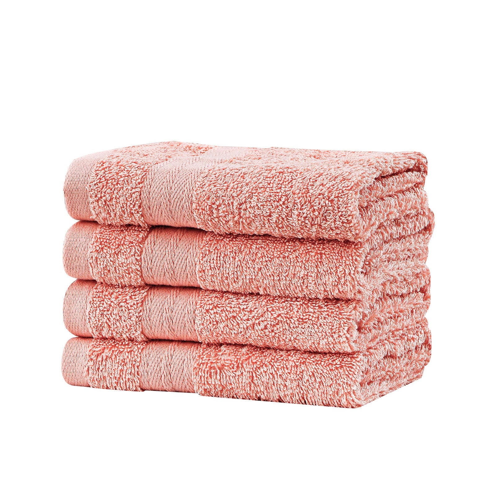 Samland Premium Cotton Washcloths 4-Pack Quick-Dry Face Towels Set-Green
