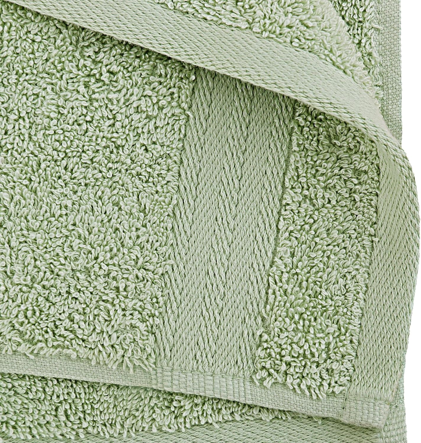 Samland Premium Cotton Washcloths 4-Pack Quick-Dry Face Towels Set-Green
