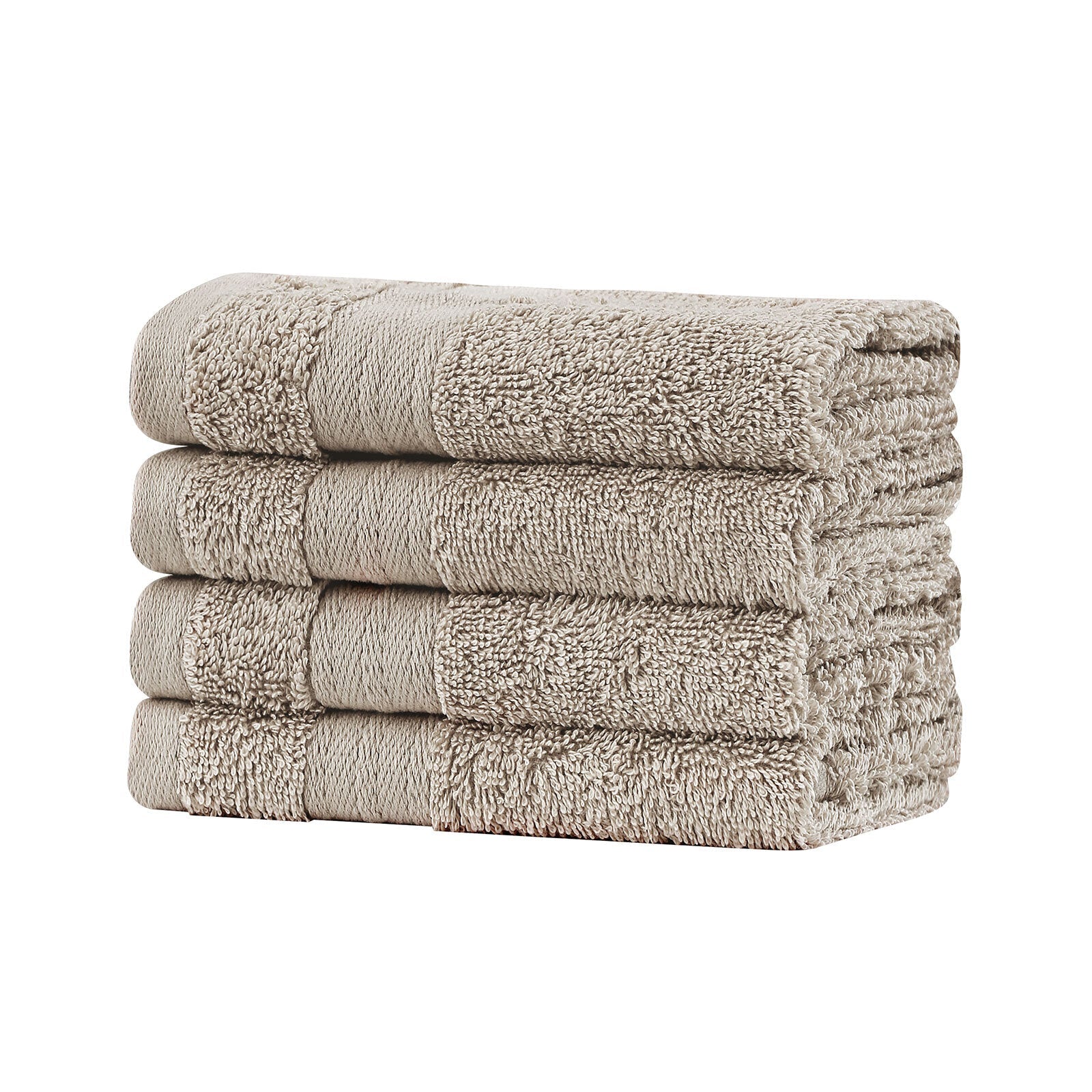 Samland Premium Cotton Washcloths 4-Pack Quick-Dry Face Towels Set-Green
