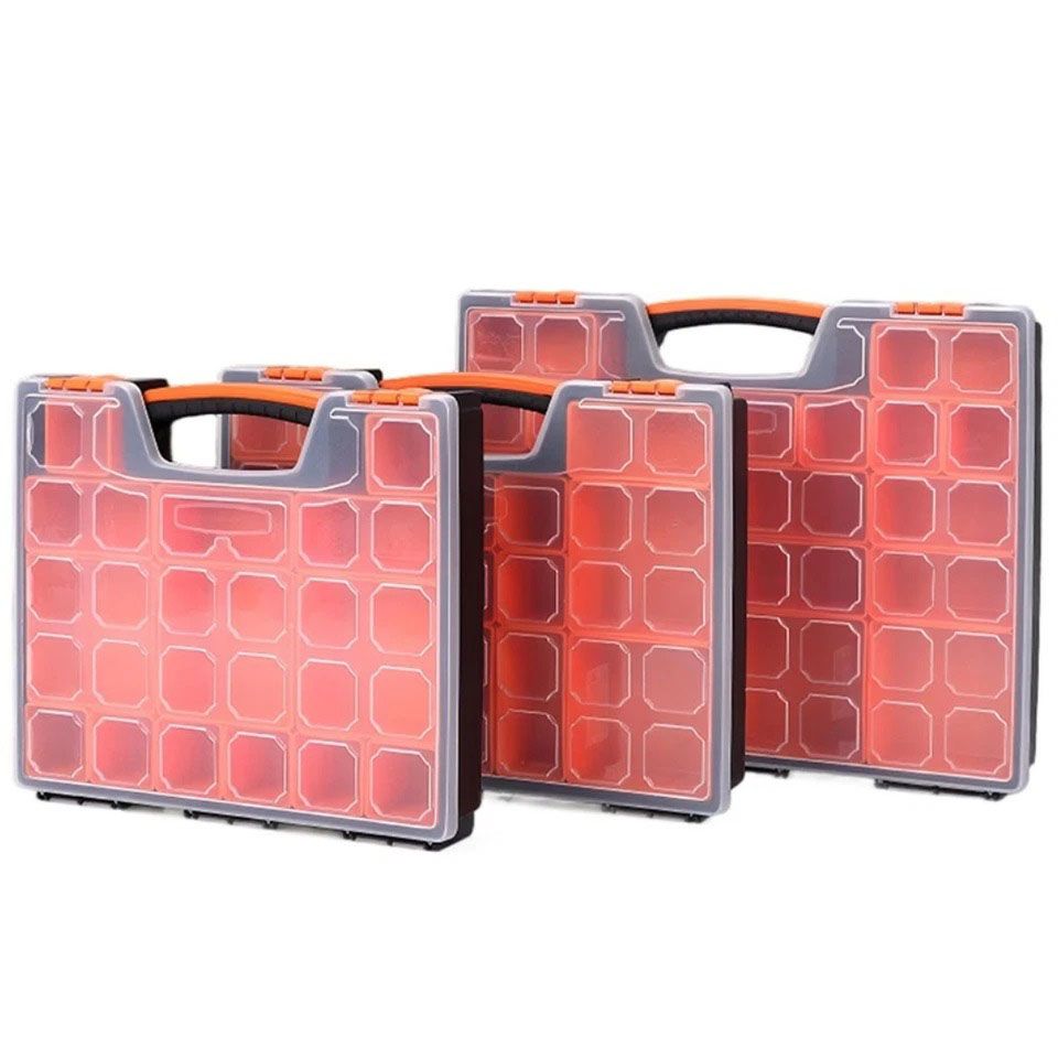 14 Compartments Storage Organizer Tool Box Plastic Bin Screw Case