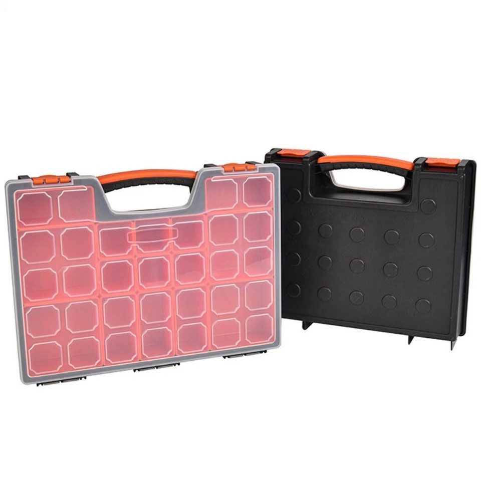 22 Compartments Storage Organizer Tool Box Plastic Bin Screw Case