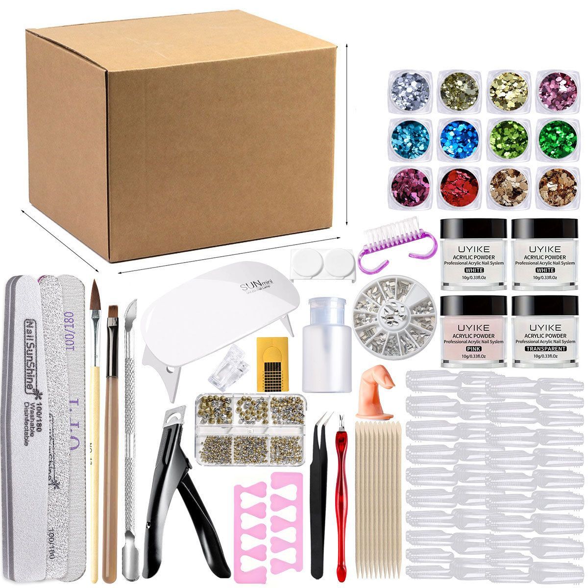 Nail Art Kit Gel Lamp Nail Grinder Nail Polishes Nail Art Tools Nail - Multi - Size Set1