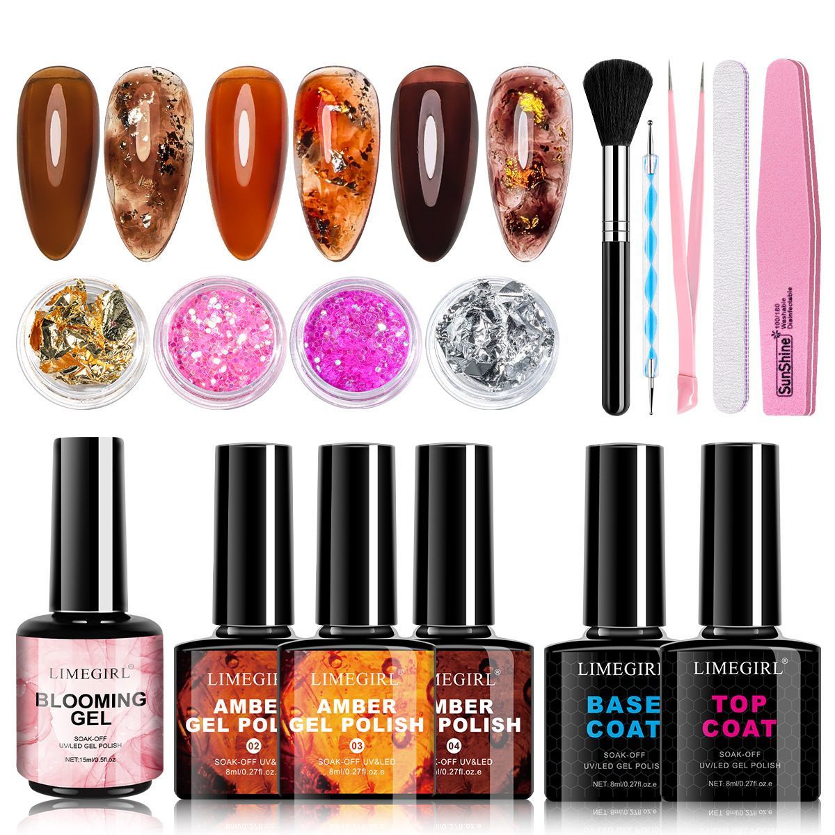 Nail Art Kit Gel Lamp Nail Grinder Nail Polishes Nail Art Tools Nail - Multi - Size ZH505