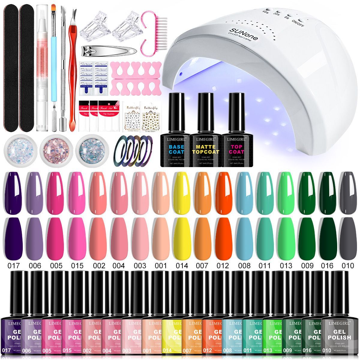 Nail Art Kit Gel Lamp Nail Grinder Nail Polishes Nail Art Tools Nail - Multi - Size 36-3