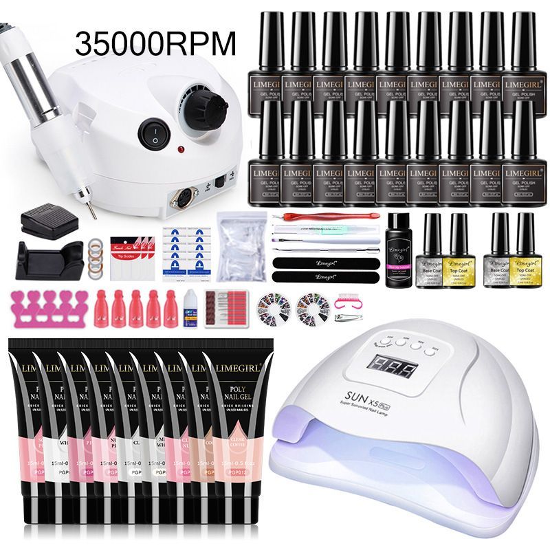 Nail Art Kit Gel Lamp Nail Grinder Nail Polishes Nail Art Tools Nail - Multi - Size 168-2