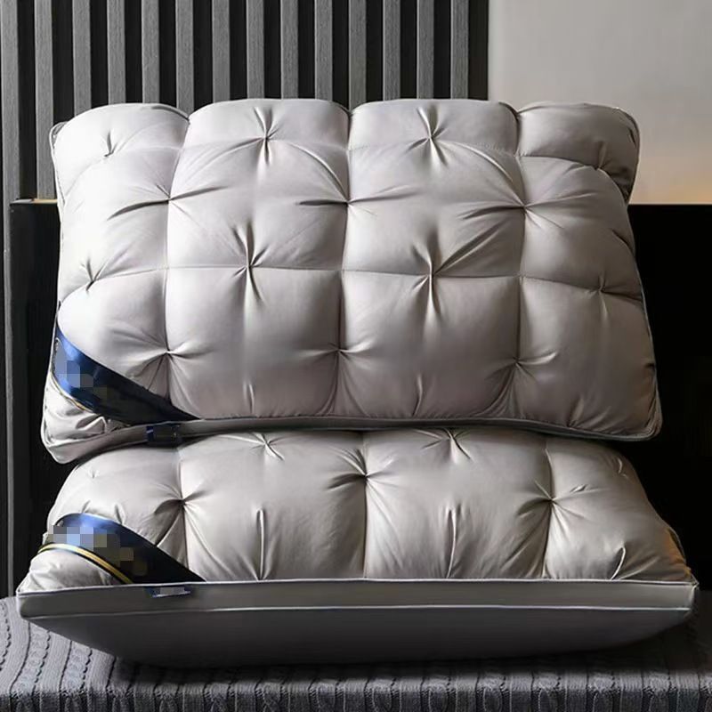 Luxury Pillow Quilted Pillow High-Quality Pillow Comfortable Pillow Bedding - Gray - Size 800g high pillow