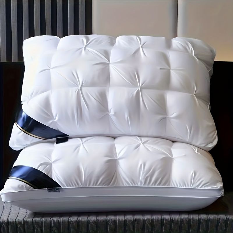 Luxury Pillow Quilted Pillow High-Quality Pillow Comfortable Pillow Bedding - Gray - Size 900g high pillow
