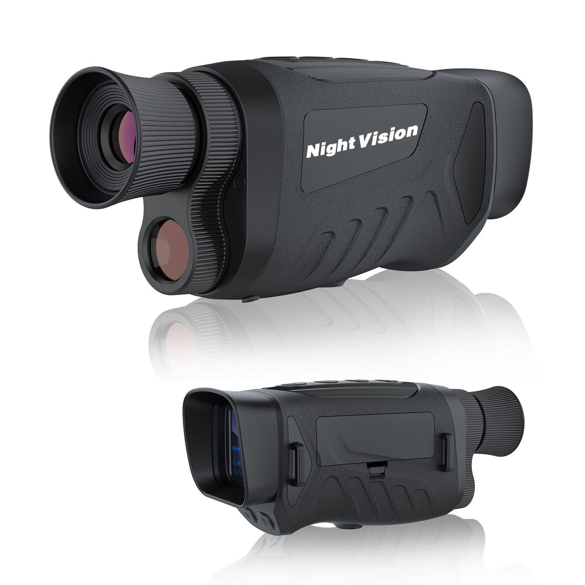 Black HD Digital Night Vision Monocular - High-Magnification Infrared Scope for Day & Night Use