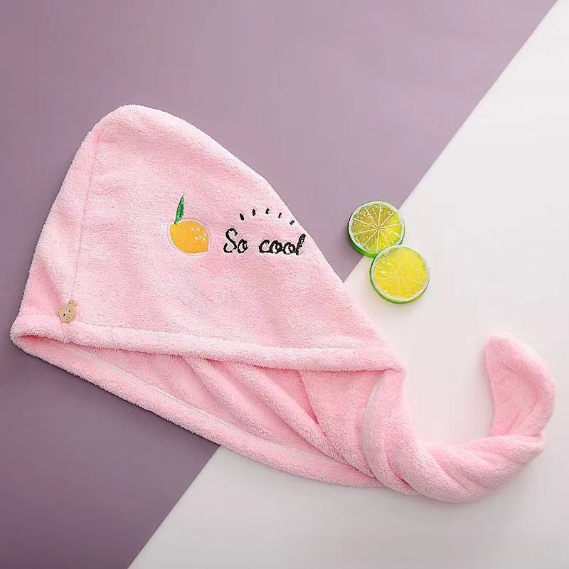 Ladies' Soft Quick-Dry Shower Cap Towel - Delicate Embroidery, Essential for a Refreshing Bath（violet）