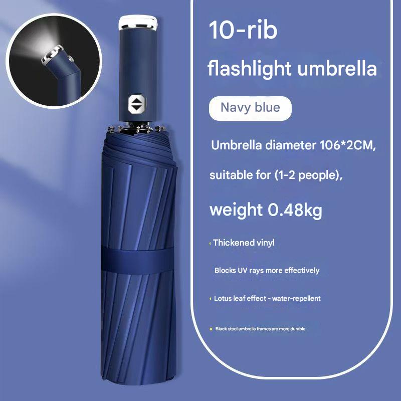 Pink Reinforced Black Coating Umbrella, featuring a 10-rib black steel frame for durability, approximately 106cm in diameter, lightweight and portable. Combines lotus-effect water repellency with strong UV protection, an ideal companion for 1–2 people on