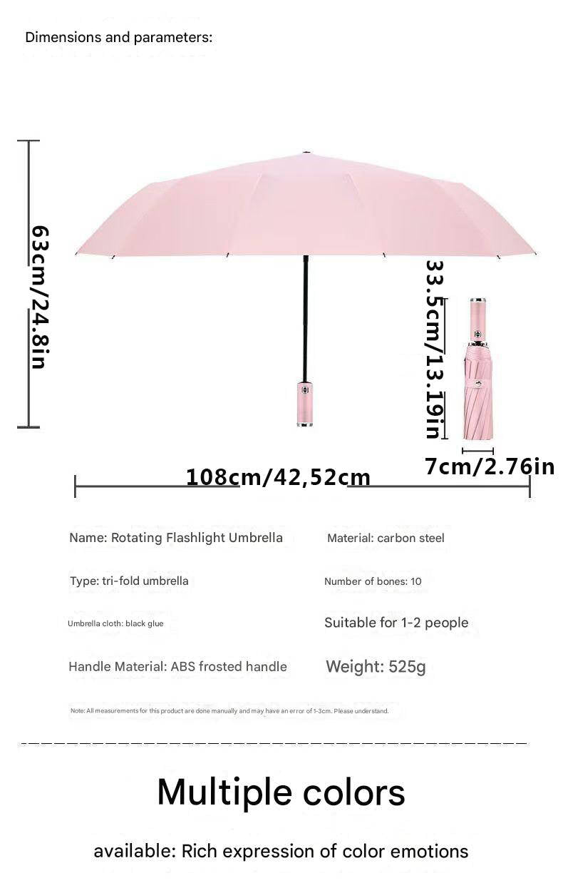 Pink Reinforced Black Coating Umbrella, featuring a 10-rib black steel frame for durability, approximately 106cm in diameter, lightweight and portable. Combines lotus-effect water repellency with strong UV protection, an ideal companion for 1–2 people on