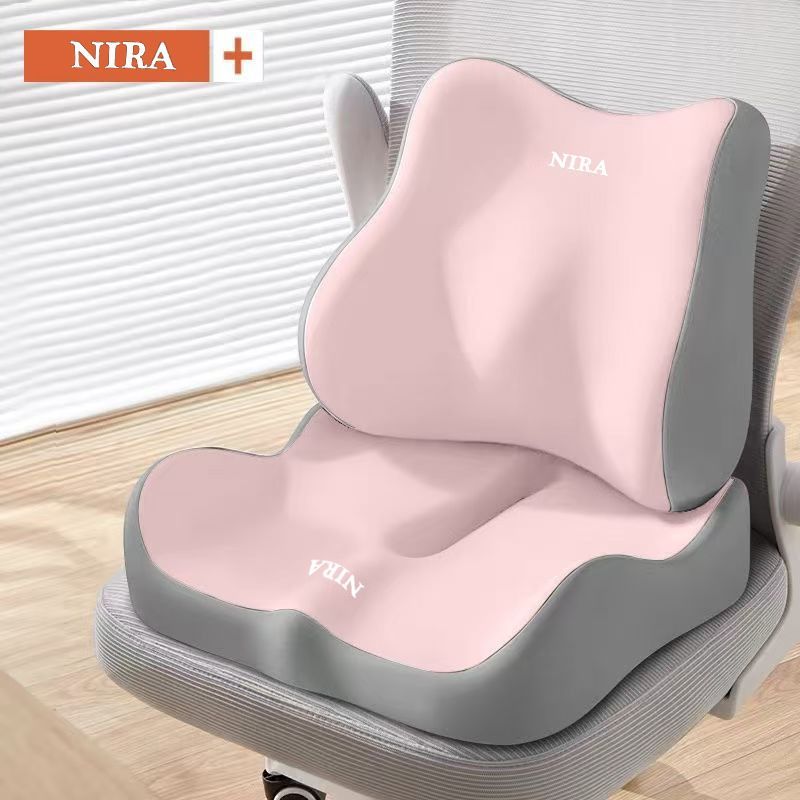 Ergonomic Seat Cushion Backrest Comfortable Seating Office Chair Cushion Lumbar - Green - Size 01