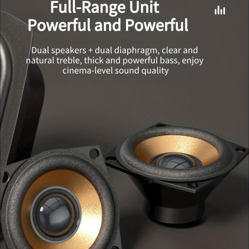 Wireless Speaker Portable Speaker Bluetooth Speaker Stereo Sound Subwoofer - Wood grain color - Size 01