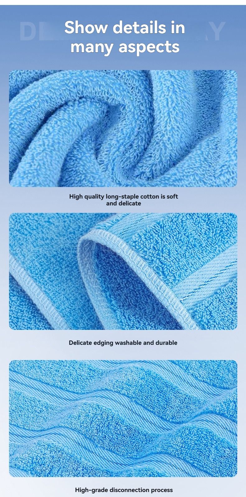 6-Piece Purple Towel Set for Bathroom, Soft & Absorbent Cotton Towels