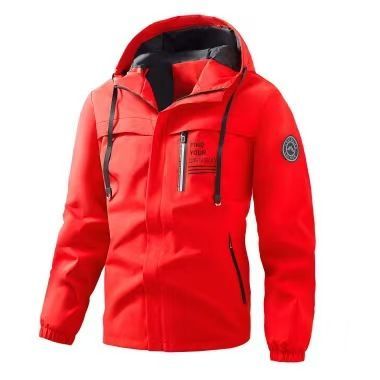 Men'S Hooded Windbreaker Lightweight Windbreaker Casual Jacket With Pockets - White - Size L(AU L/EU50)
