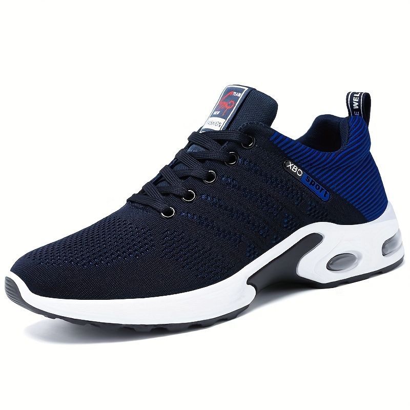 Men's Fashion Sneakers with Breathable Mesh and Cushioned Sole - Blue - Size 6(AU6/EU39)