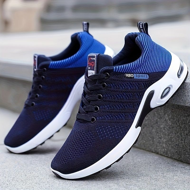 Men's Fashion Sneakers with Breathable Mesh and Cushioned Sole - Gray - Size 8(AU8/EU41)