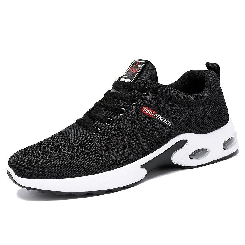Men's Fashion Sneakers with Breathable Mesh and Cushioned Sole - Red - Size 9(AU9/EU42)