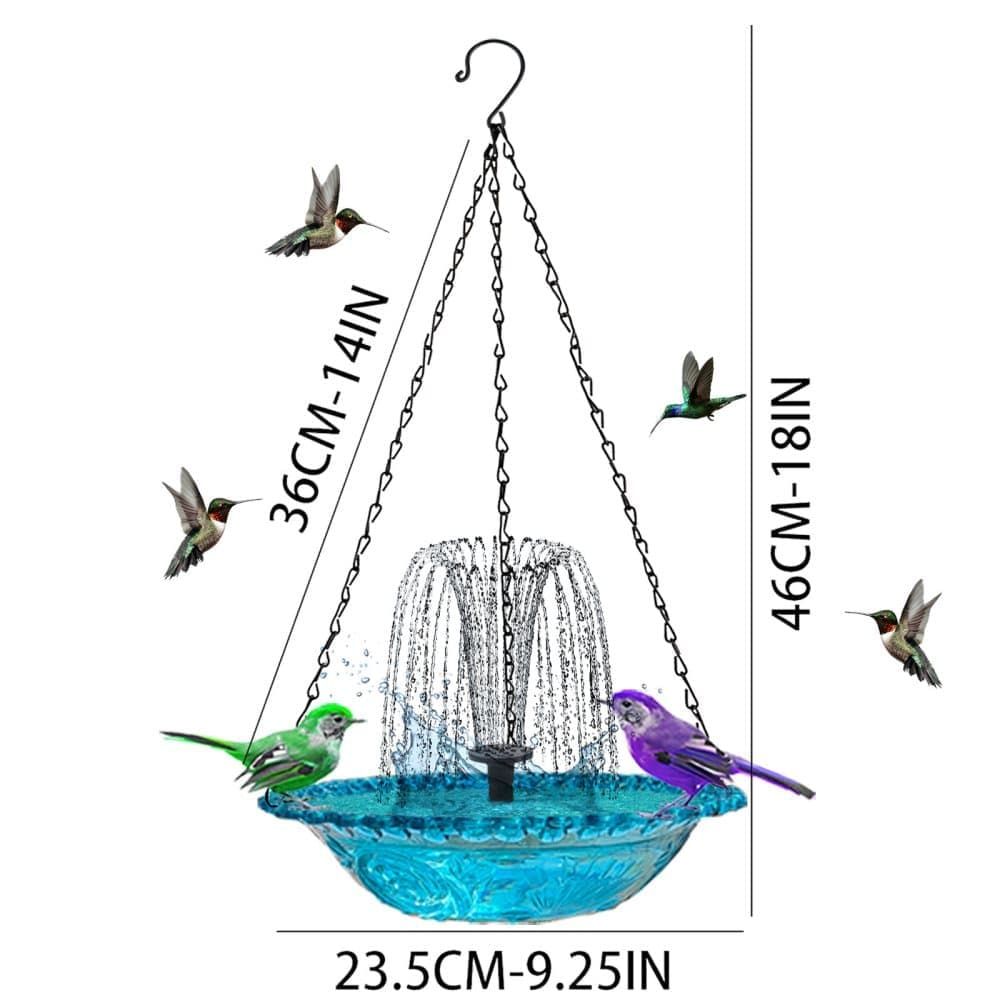Solar Powered Bird Bath Fountain for Garden and Outdoors, Automatic Solar Waterer, Gray