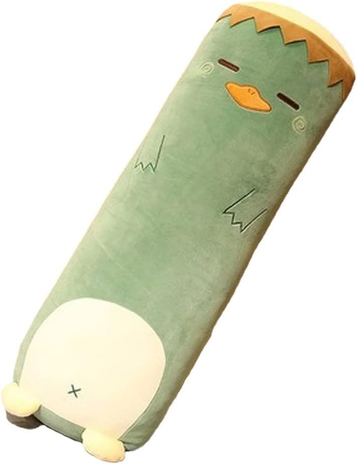 Long-Shaped Pillow Plush Pillow Hugging Pillow Soft Pillow Sleeping Pillow Gift - Green - Size 27in
