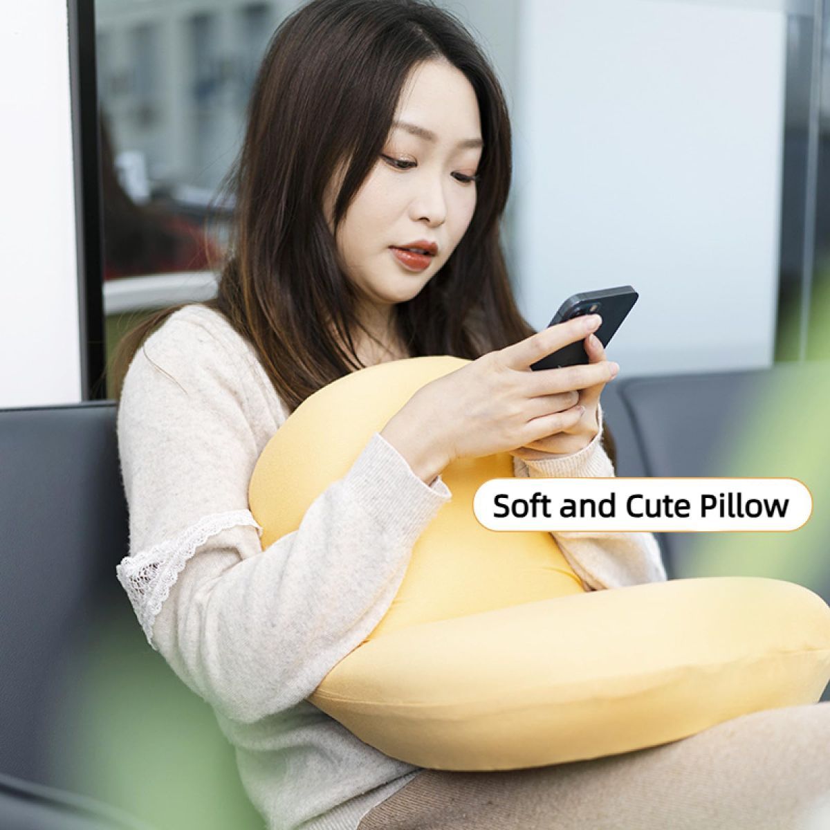 Soft and Comfortable Cat Belly Pillow Home Memory Foam Pillow Cervical Deep Sleep Memory Pillow High Pillow - Pink - Size 55 * 35 * 11cm