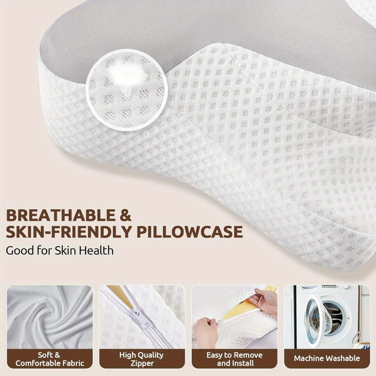 Ergonomic Pillow Memory Foam Pillow Cervical Support Pillow Neck And Shoulder
