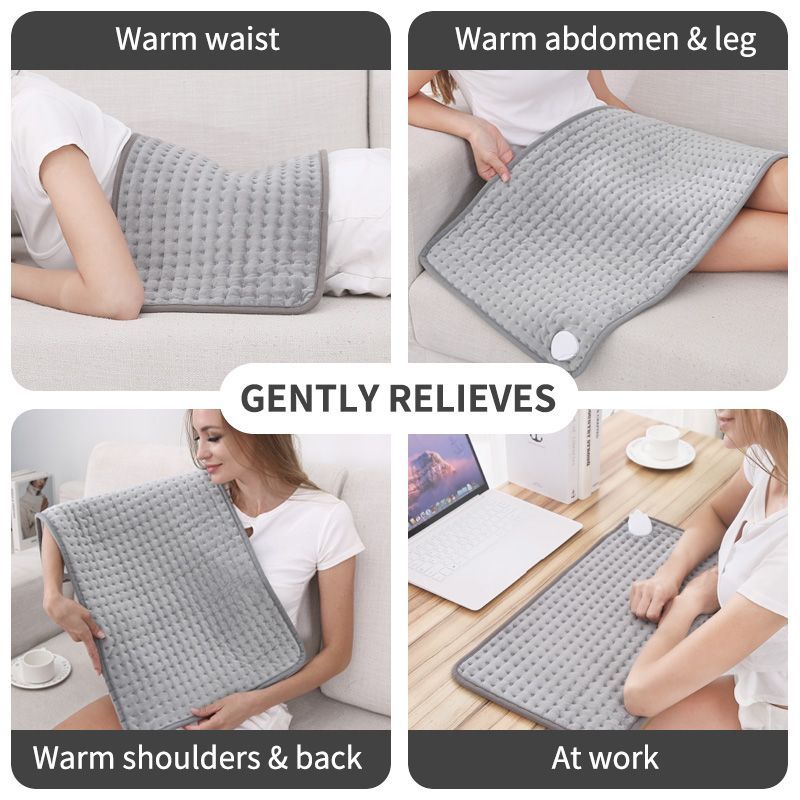 Heated Pad Zero-Gravity Pad Temperature Control Timer Winter Warmth Suitable for both humans and pets - Gray - Size 40cm*76cm