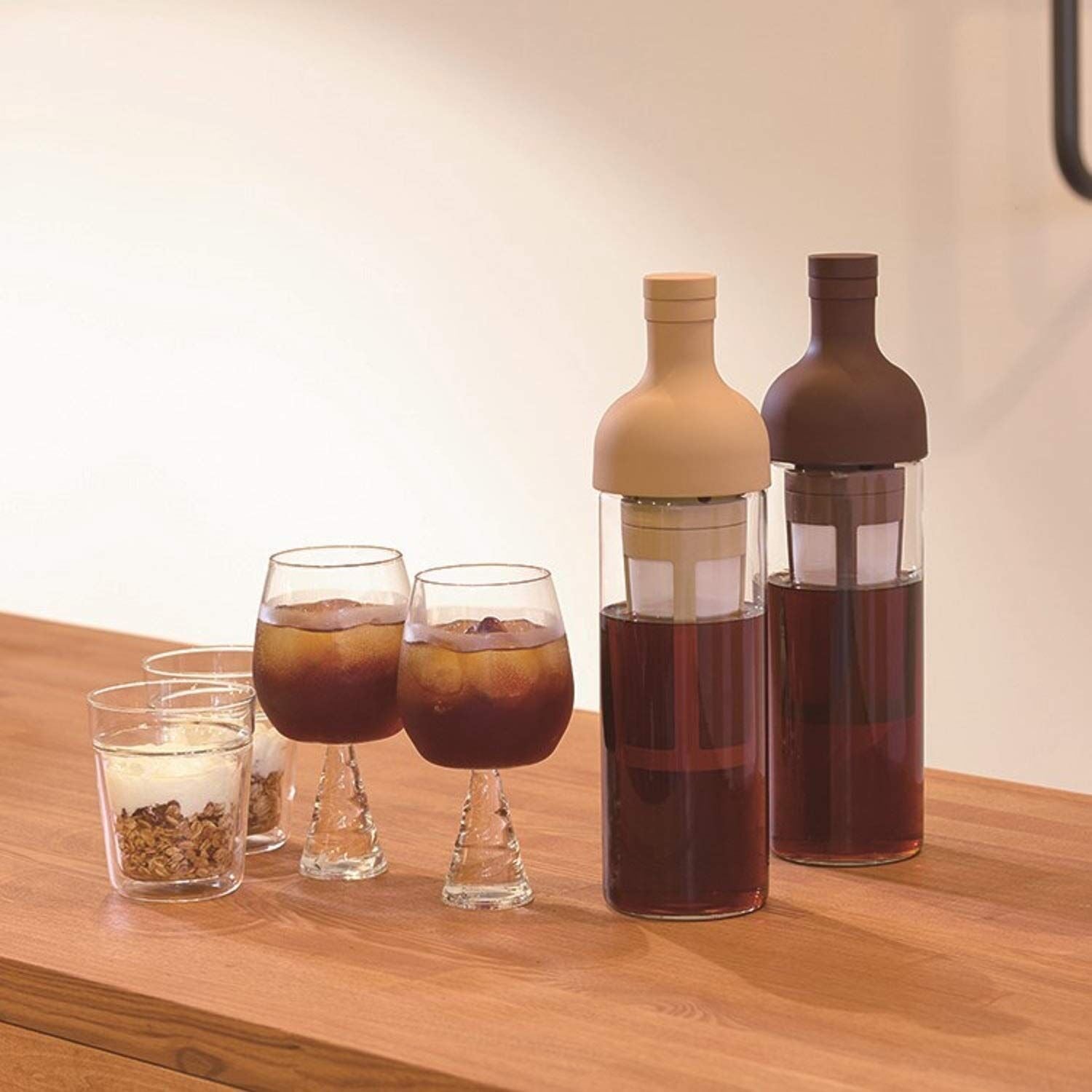Cold Brew Coffee Bottle in Brown – 650ml Glass Infuser for Coffee, Tea & Cold Drinks | Ideal for Home, Office & Outdoor Use