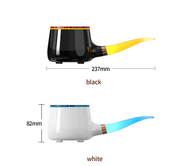 Pipe-Shaped Aromatherapy Humidifier with LED Flame & Mist – USB Desk Diffuser for Home, Office, Bedside (Black) | Other Colors Available in Store