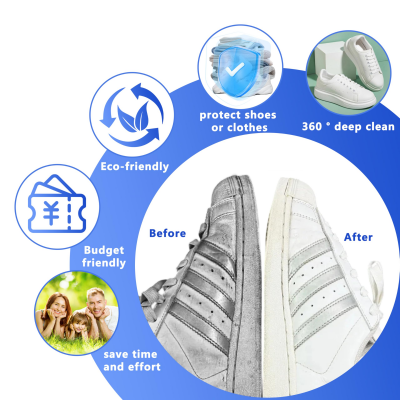 2-Pack Reusable Shoe Washing Machine Bag – White Protective Laundry Bag for All Shoes, Anti-Deformation & Deep Clean with Zipper Lock (Blue)
