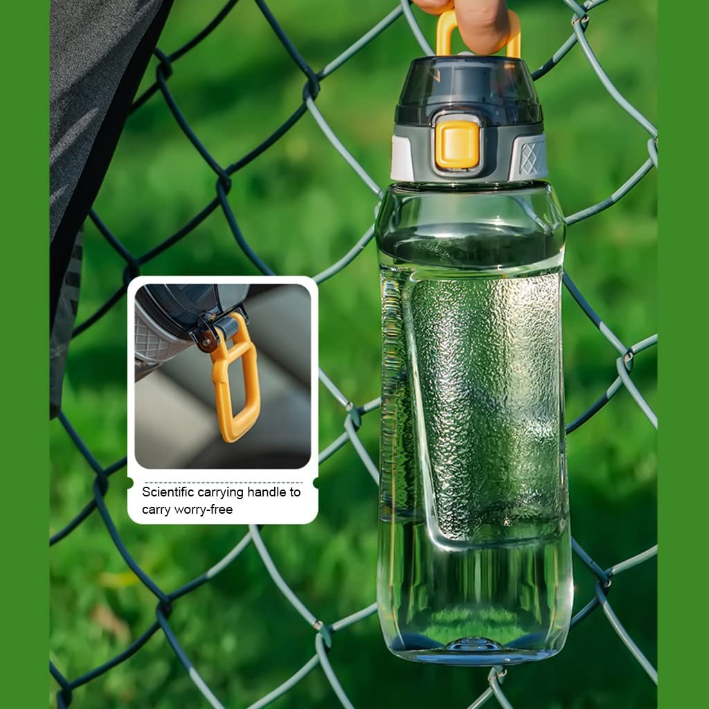 Portable Sport Water Bottle with Handle – Large Capacity Fitness Water Bottle for Gym, Hiking, Cycling, Outdoor Use – BPA-Free & Leak-Proof (Green,750ml)
