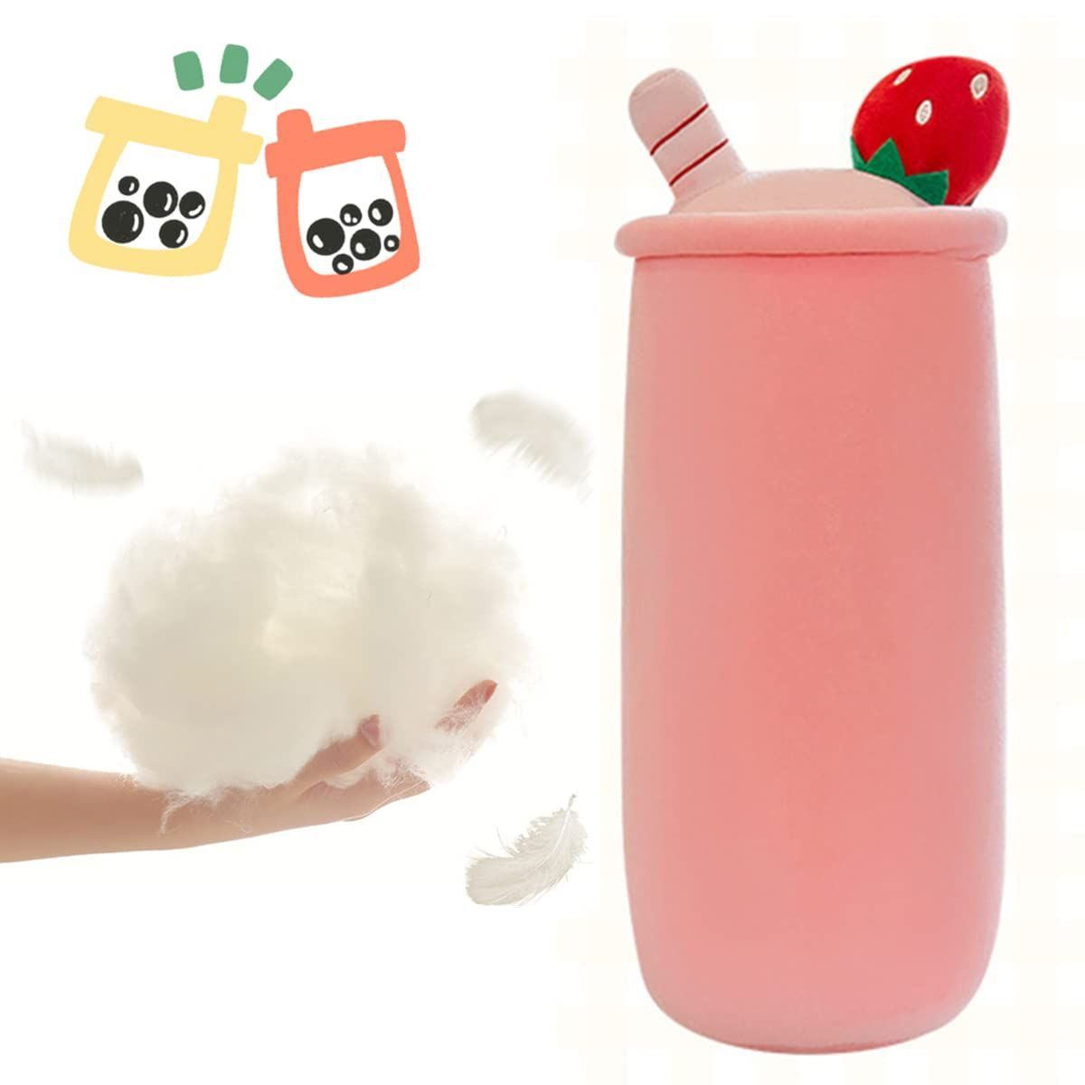 Bubble Tea Plush Pillow Soft Plush Toy Skin-Friendly Pillow Multiple Sizes Cute - Green - Size 43in